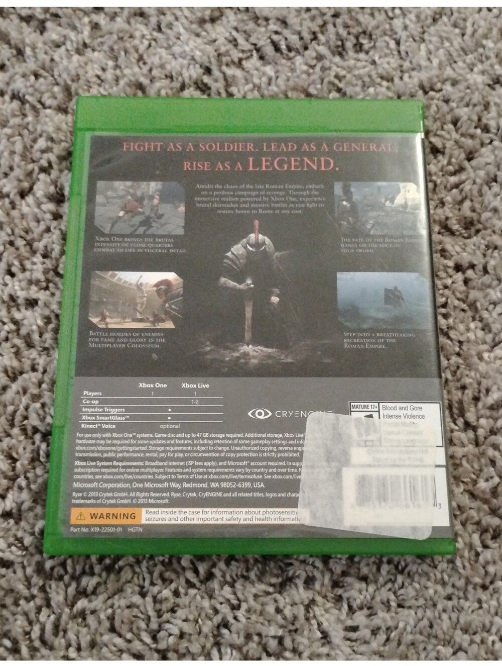 Ryse: Son of Rome (Xbox One) - Tested Game with Case & Artwork - Picture 3 of 3
